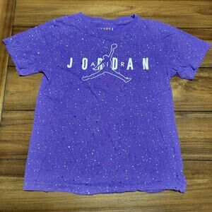 Air Jordan Youth Purple Speckled Tee - Size Large (12-13 Yrs)
